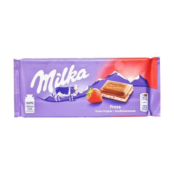 شکلات میلکا با طعم توت فرنگی