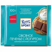 شکلات بیسکوئیت جو و ماست ریتر اسپرت Ritter Sport 100g