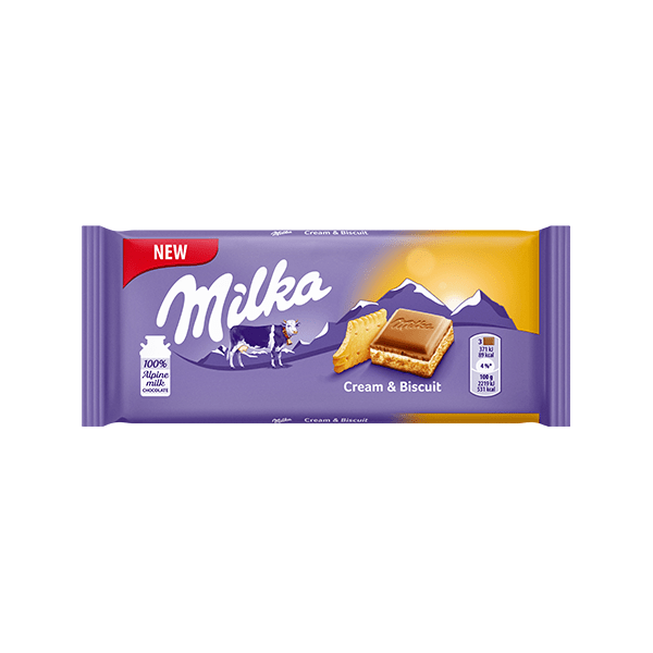 شکلات بیسکویتی با کرم شیری میلکا Milka Biscuit chocolate 100g